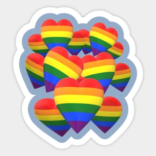 Rainbow Hearts Sticker